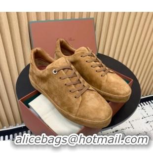 Good Quality Loro Piana Nuages Low top Sneakers in Suede Caramel Brown 1113082