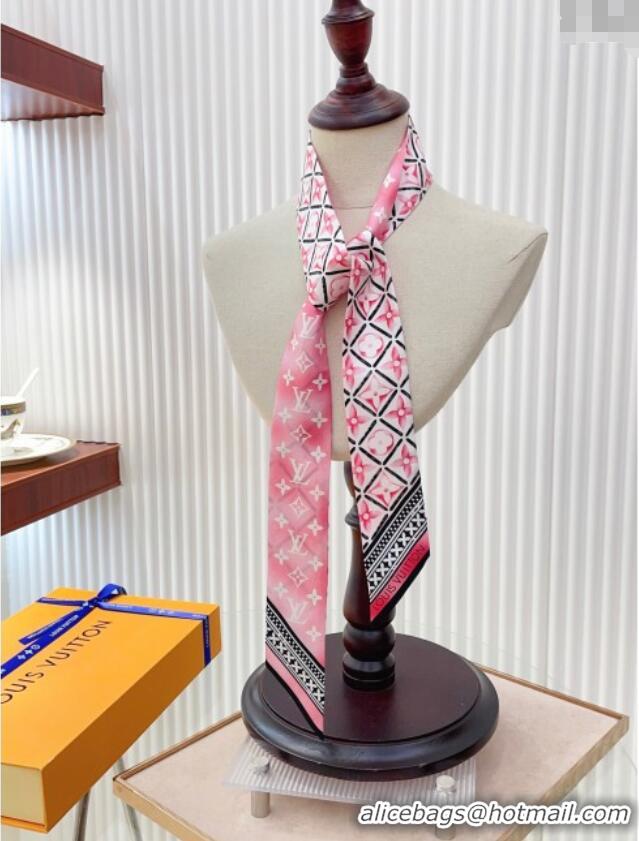 Buy Fashionable Louis Vuitton Monogram Flower Tile Silk Bandeau Scarf M79020 Pink 2024