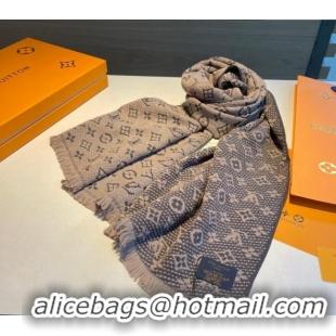 Low Cost Louis Vuitton Monogram Cashmere Long Scarf 40x180cm 0912 Beige 2024