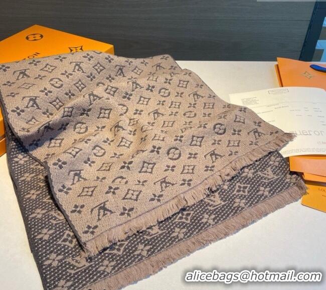 Low Cost Louis Vuitton Monogram Cashmere Long Scarf 40x180cm 0912 Beige 2024