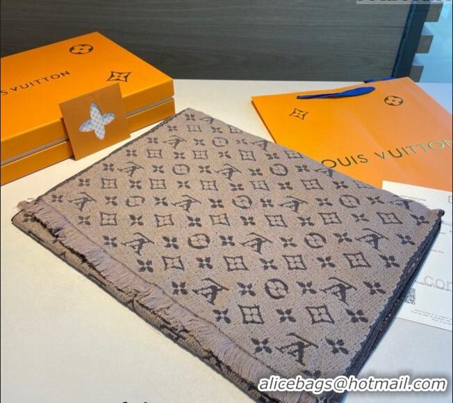 Low Cost Louis Vuitton Monogram Cashmere Long Scarf 40x180cm 0912 Beige 2024