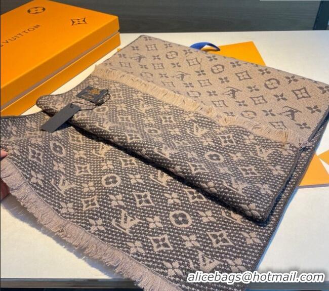 Low Cost Louis Vuitton Monogram Cashmere Long Scarf 40x180cm 0912 Beige 2024