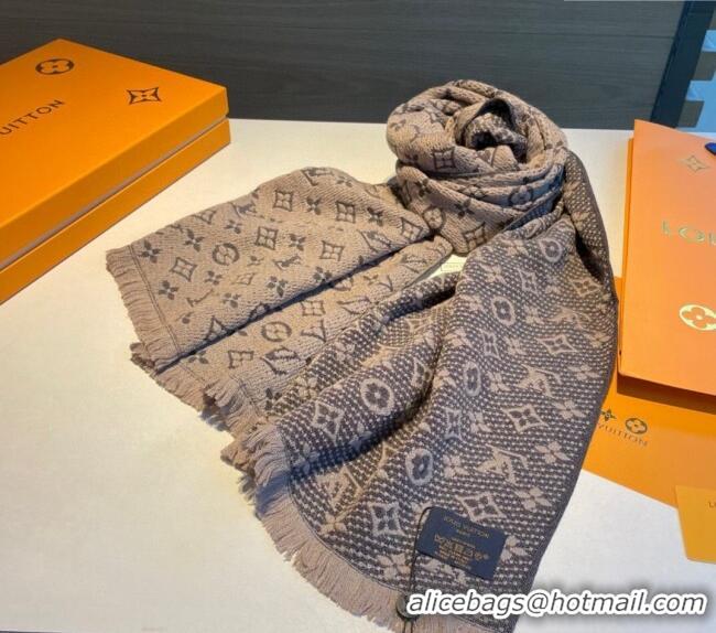 Low Cost Louis Vuitton Monogram Cashmere Long Scarf 40x180cm 0912 Beige 2024