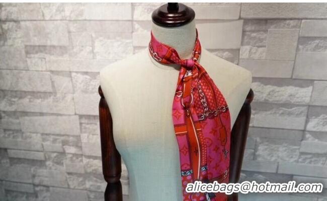 Buy Discount Louis Vuitton Silk Bandeau Scarf 8x120cm 091302 Red 2024