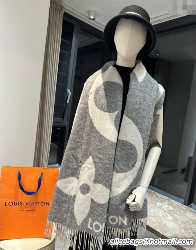 Low Cost Louis Vuitton The Ultimate Cashmere Long Scarf 70x185cm LV102102 Grey 2024