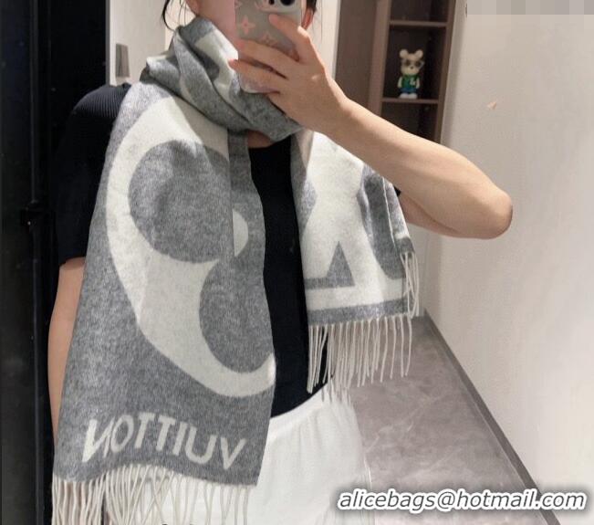 Low Cost Louis Vuitton The Ultimate Cashmere Long Scarf 70x185cm LV102102 Grey 2024