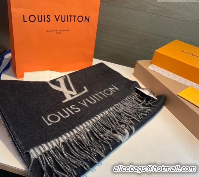 Good Quality Louis Vuitton Reykjavik Long Scarf 45x170cm LV102103 Black 2024