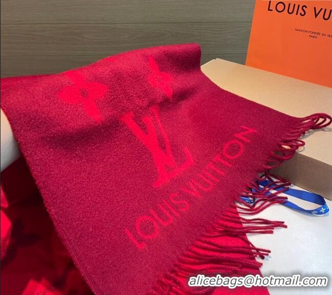 Well Crafted Louis Vuitton Reykjavik Long Scarf 45x170cm LV102103 Red 2024