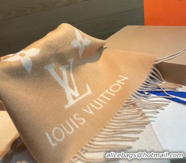 Shop Discount Louis Vuitton Reykjavik Long Scarf 45x170cm LV102103 Light Brown 2024