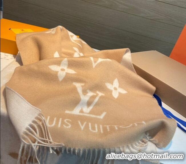 Shop Discount Louis Vuitton Reykjavik Long Scarf 45x170cm LV102103 Light Brown 2024