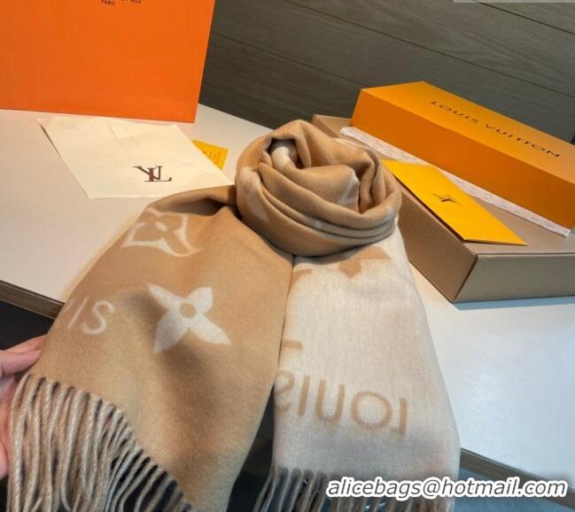 Shop Discount Louis Vuitton Reykjavik Long Scarf 45x170cm LV102103 Light Brown 2024