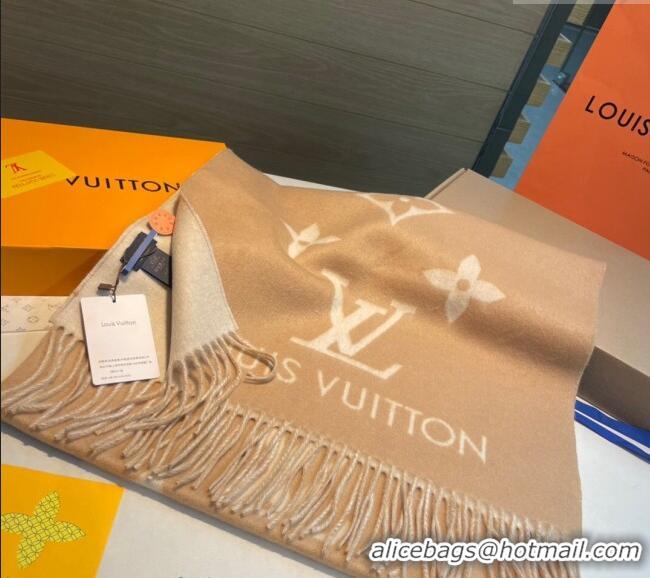 Shop Discount Louis Vuitton Reykjavik Long Scarf 45x170cm LV102103 Light Brown 2024