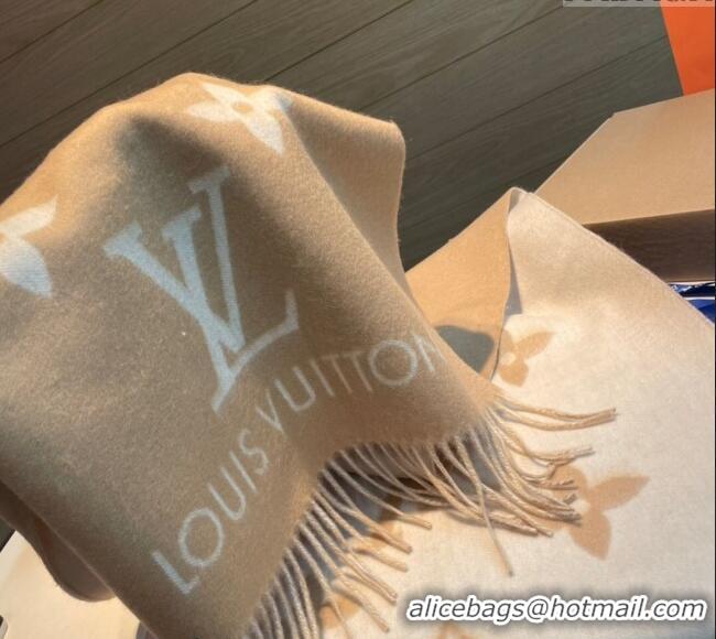 Shop Discount Louis Vuitton Reykjavik Long Scarf 45x170cm LV102103 Light Brown 2024