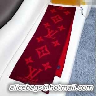 Good Product Louis Vuitton Cashmere Scarf LV112501 Red 2024