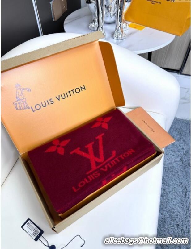 Good Product Louis Vuitton Cashmere Scarf LV112501 Red 2024