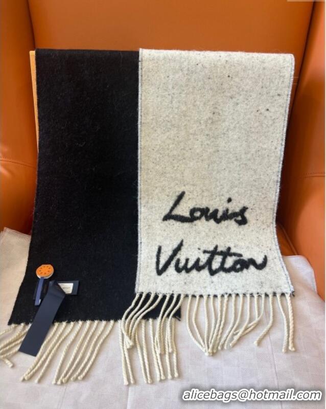 Best Price Louis Vuitton Wool & Alpaca Long Scarf LV112505 Black 2024 Top Quality