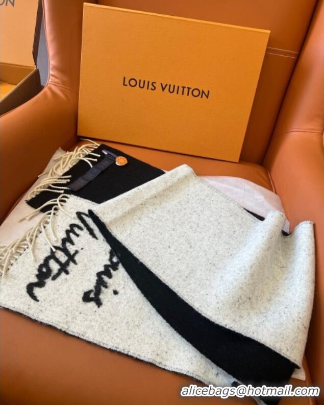 Best Price Louis Vuitton Wool & Alpaca Long Scarf LV112505 Black 2024 Top Quality