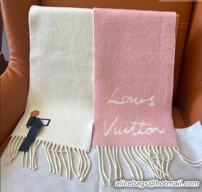 Pretty Style Louis Vuitton Wool & Alpaca Long Scarf LV112506 Pink 2024 Top Quality