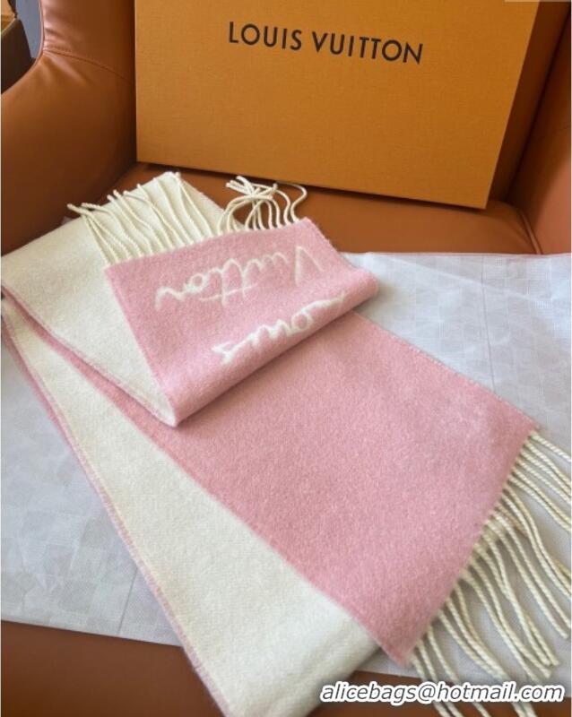 Pretty Style Louis Vuitton Wool & Alpaca Long Scarf LV112506 Pink 2024 Top Quality