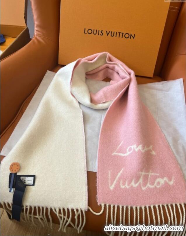 Pretty Style Louis Vuitton Wool & Alpaca Long Scarf LV112506 Pink 2024 Top Quality