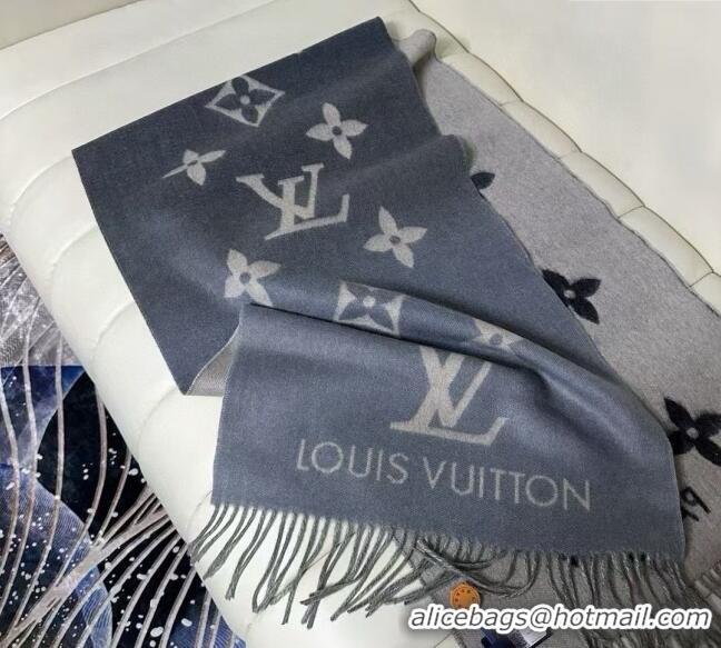 Pretty Style Louis Vuitton Reykjavik Gradient Cashmere Long Scarf 45x190cm 8043 Grey 2024