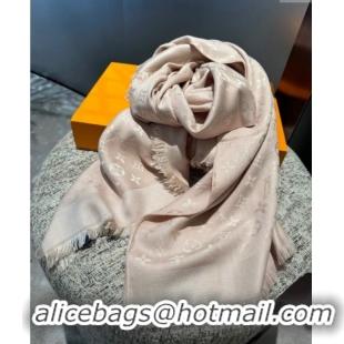 Low Cost Louis Vuitton Classic Monogram Shawl Scarf 140cm 1128 Light Pink 2024