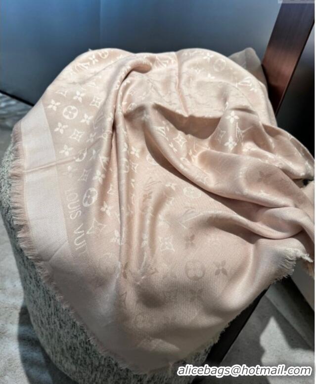 Low Cost Louis Vuitton Classic Monogram Shawl Scarf 140cm 1128 Light Pink 2024