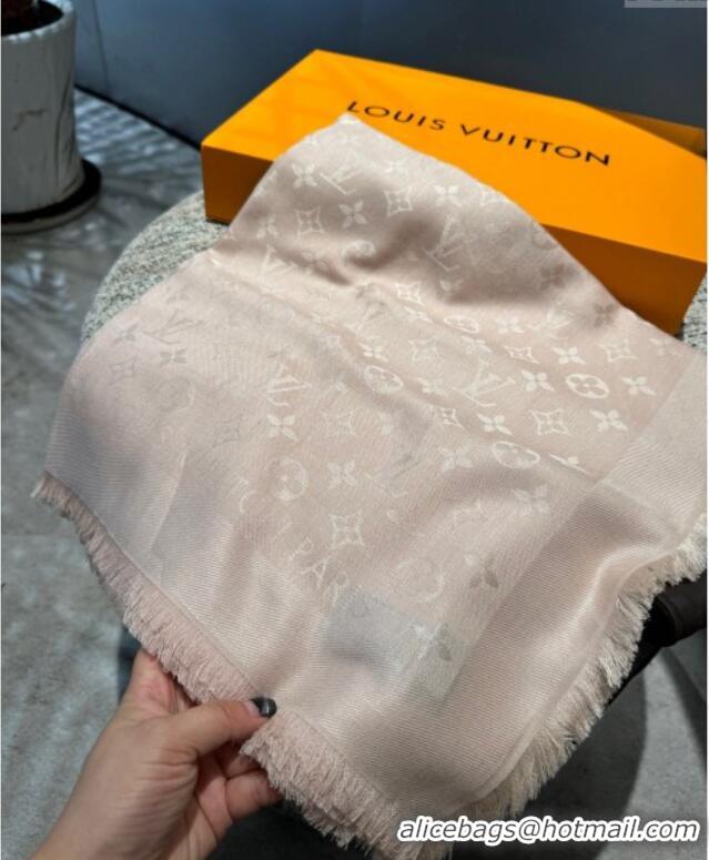 Low Cost Louis Vuitton Classic Monogram Shawl Scarf 140cm 1128 Light Pink 2024