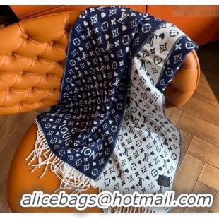 Best Price Louis Vuitton Heart Cashmere Long Scarf 45x190cm 1128 Blue 2024