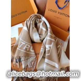 Best Design Louis Vuitton Lock and Keys Wool Cashmere Long Scarf 45x215cm 1128 Beige 2024