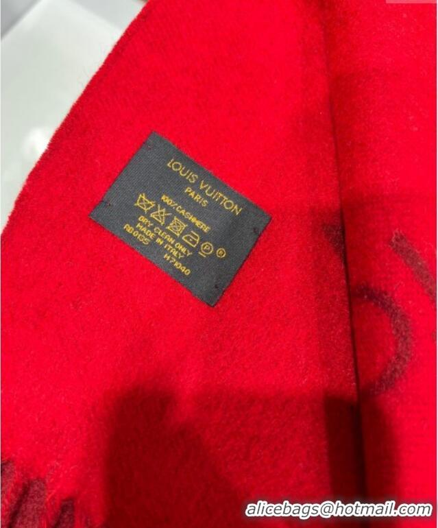 Buy Fashionable Louis Vuitton Reykjavik Cashmere Long Scarf 45x180cm 1128 Dark Red 2024