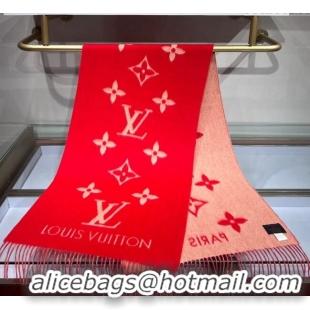 Shop Promotional Louis Vuitton Reykjavik Cashmere Long Scarf 45x180cm 1128 Bright Red 2024