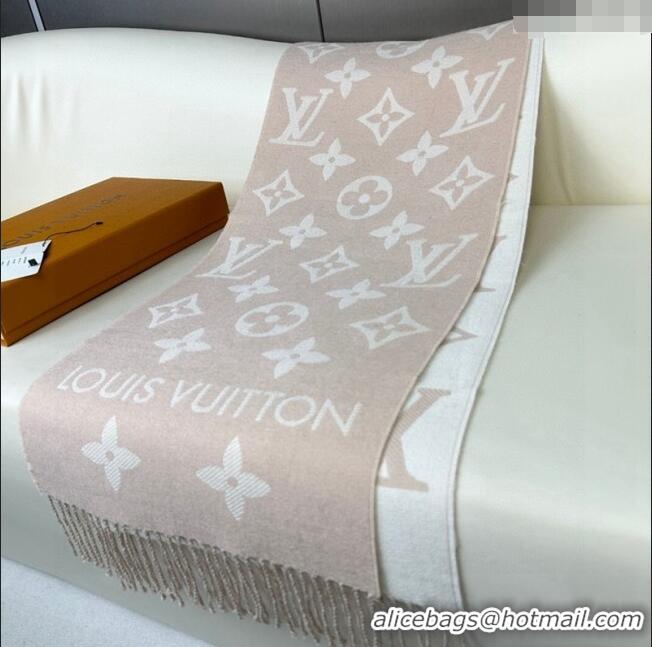 Top Quality Louis Vuitton Simple LV Wool Long Scarf 34x180cm 1128 Pink 2024