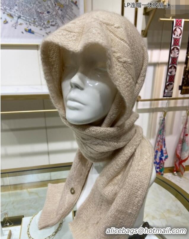 Good Taste Loro Piana Cashmere Knit Scarf and Hat One Piece LP3036 White 2024