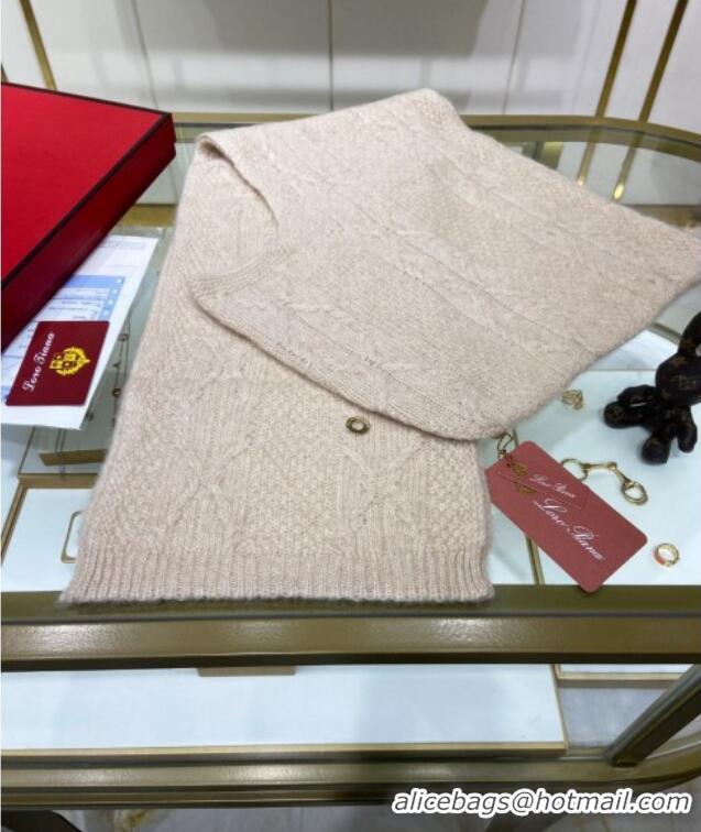 Good Taste Loro Piana Cashmere Knit Scarf and Hat One Piece LP3036 White 2024