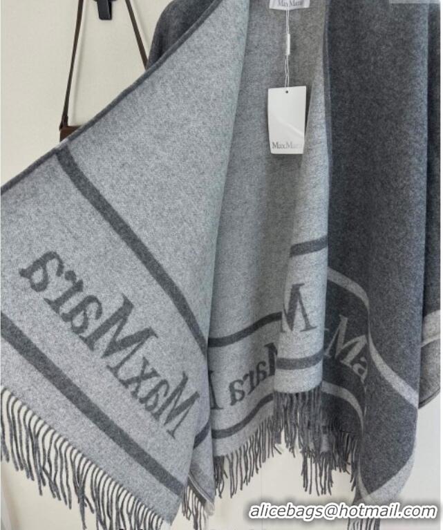 Famous Brand MaxMara Wool Cape 130x160cm M1058 Grey 2024