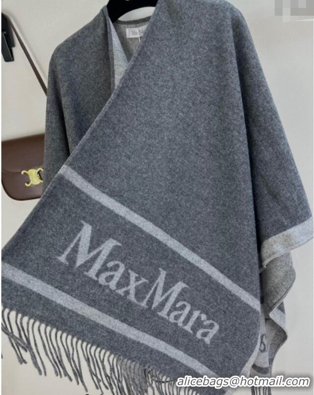 Famous Brand MaxMara Wool Cape 130x160cm M1058 Grey 2024