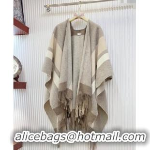 Promotional Celine Cashmere Wool Cape 135x165cm M1058 Beige/Grey 2024