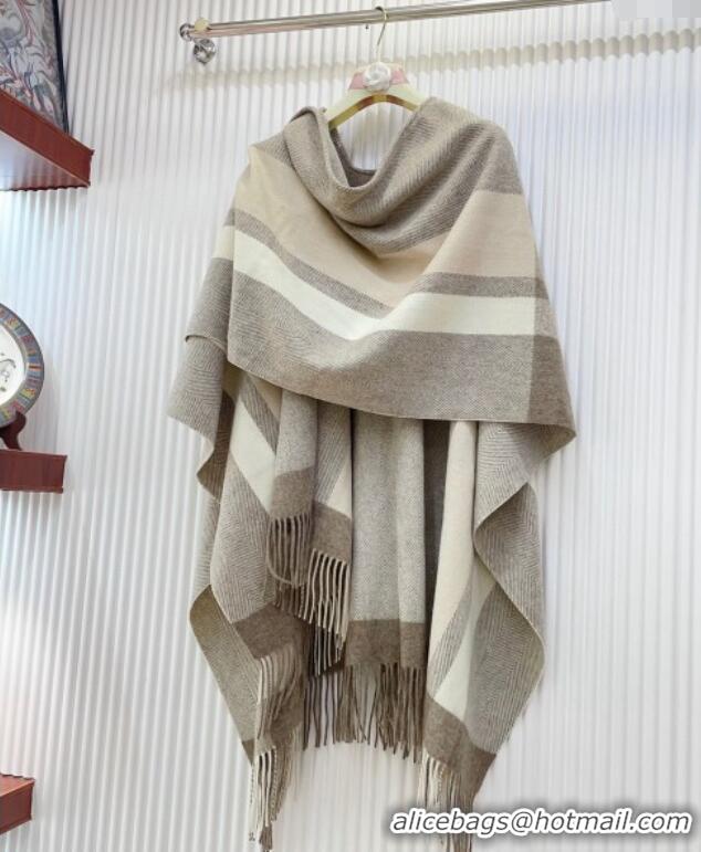 Promotional Celine Cashmere Wool Cape 135x165cm M1058 Beige/Grey 2024