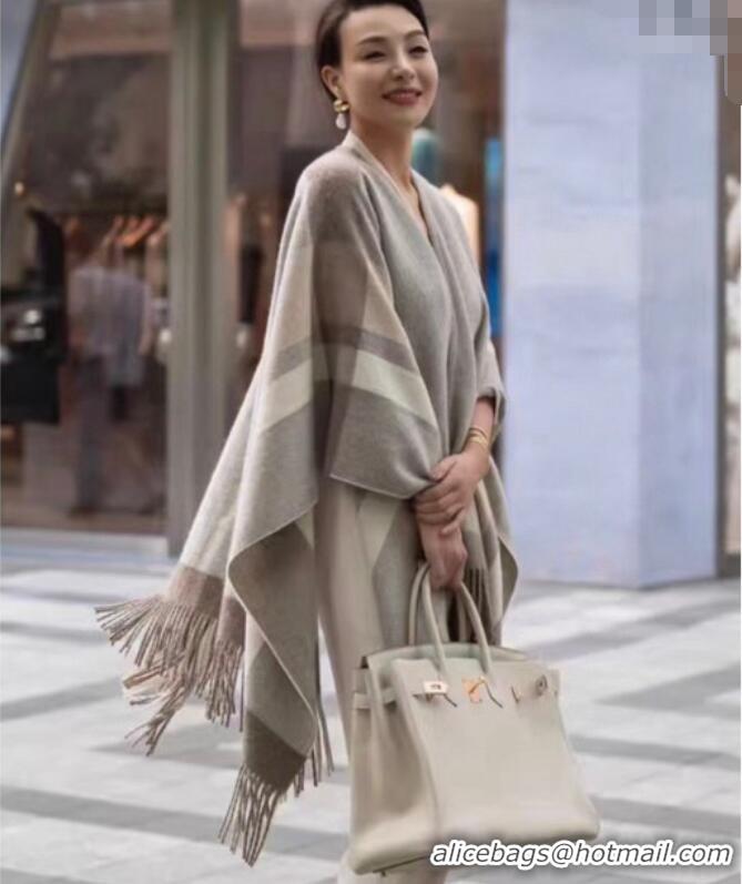 Promotional Celine Cashmere Wool Cape 135x165cm M1058 Beige/Grey 2024