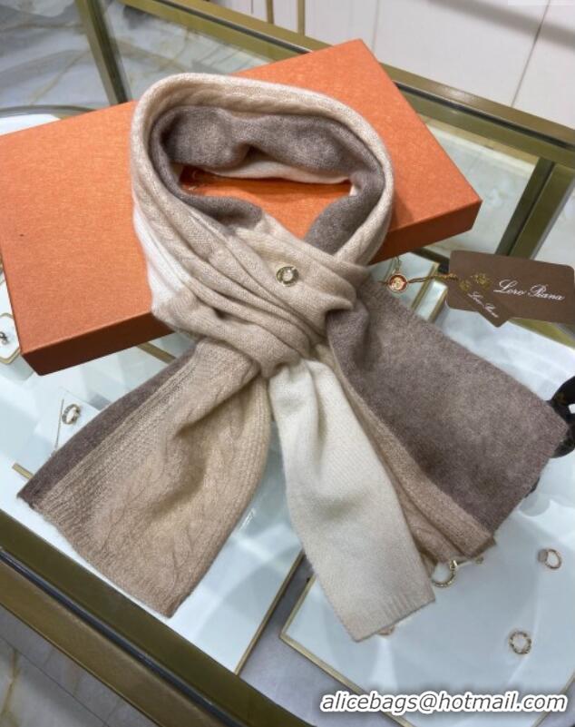 Luxury Discount Loro Piana Cashmere Scarf L011010 Beige 2025 Top Quality