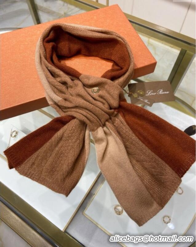 Inexpensive Loro Piana Cashmere Scarf L011011 Coffee 2025 Top Quality