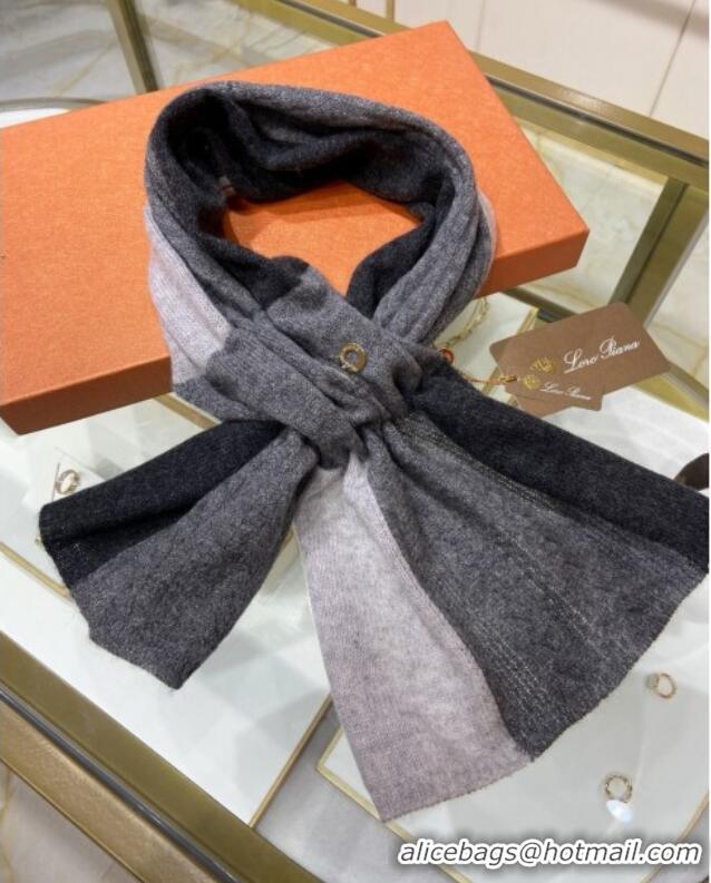 Famous Brand Loro Piana Cashmere Scarf L011012 Grey 2025 Top Quality