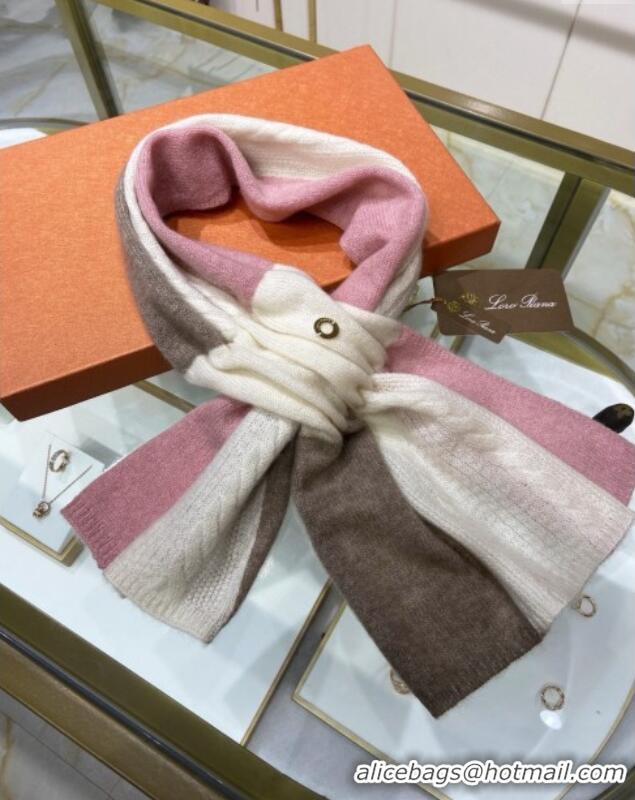 Luxury Cheap Loro Piana Cashmere Scarf L011013 Pink 2025 Top Quality