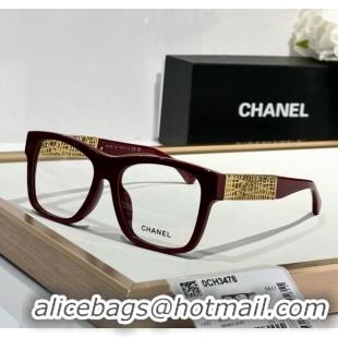 Famous Brand Chanel Glasses 3478 Burgundy 2025