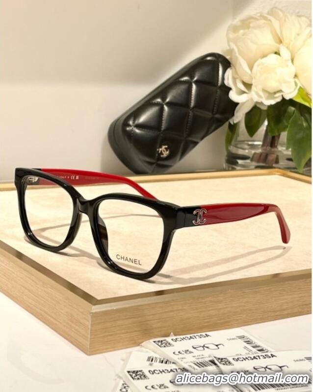 Top Quality Chanel Glasses 3472-S-A Black/Red 2025