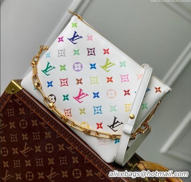 Best Cheap Louis Vuitton LV x TM Coussin PM in Monogram-embossed Puffy Lambskin M13233 White 2025