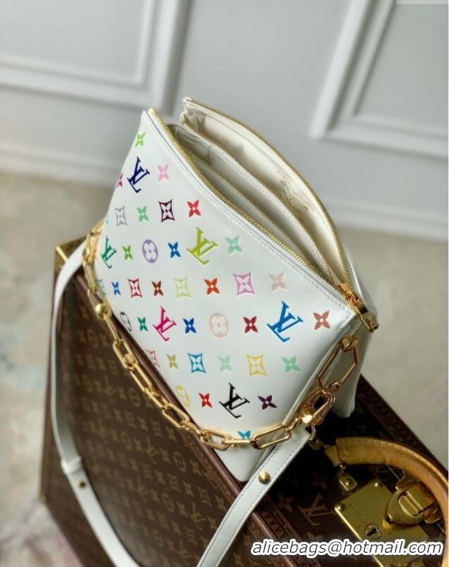 Best Cheap Louis Vuitton LV x TM Coussin PM in Monogram-embossed Puffy Lambskin M13233 White 2025