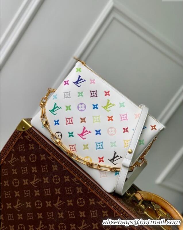 Best Cheap Louis Vuitton LV x TM Coussin PM in Monogram-embossed Puffy Lambskin M13233 White 2025