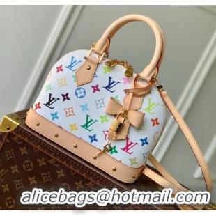 Luxury Classic Louis Vuitton LV x TM Alma BB Bag in Multicolored Monogram Canvas M13078 White 2025